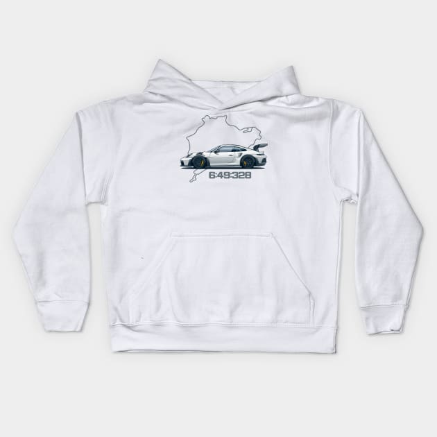 992 GT3 RS nordschleife record Kids Hoodie by Markaryan